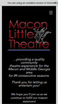 Mobile Screenshot of maconlittletheatre.org