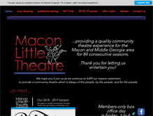 Tablet Screenshot of maconlittletheatre.org